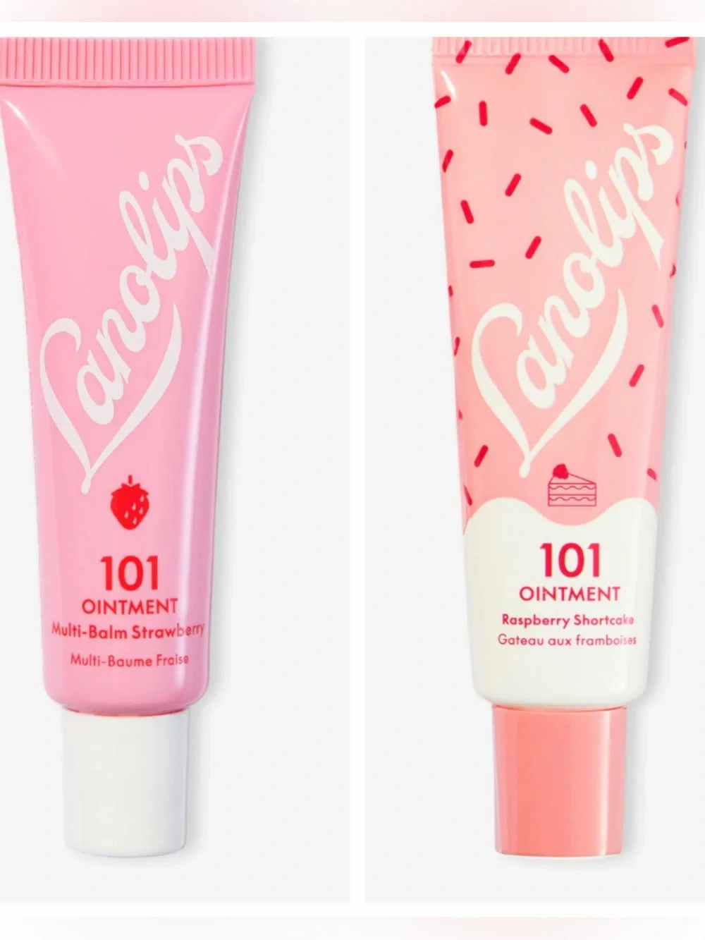 Lanolips 101 Ointment Multi-Balm Strawberry &  101 Ointment Raspberry Shortcake